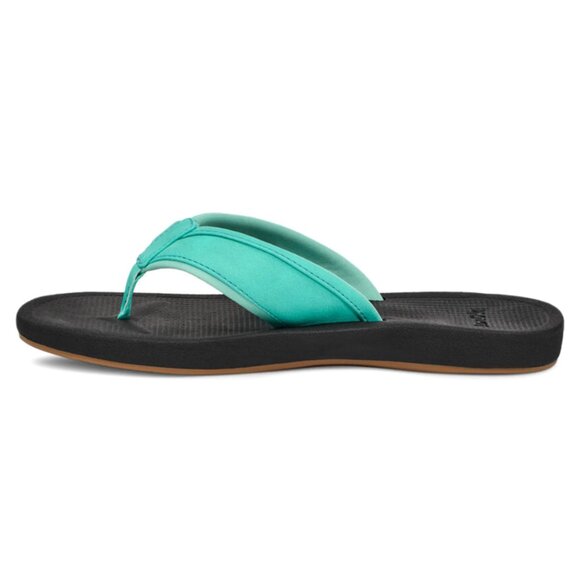 Women's Sanuk Flip Flops H20 Aqua Teal Size 10 NEW NWT - Picture 4 of 7